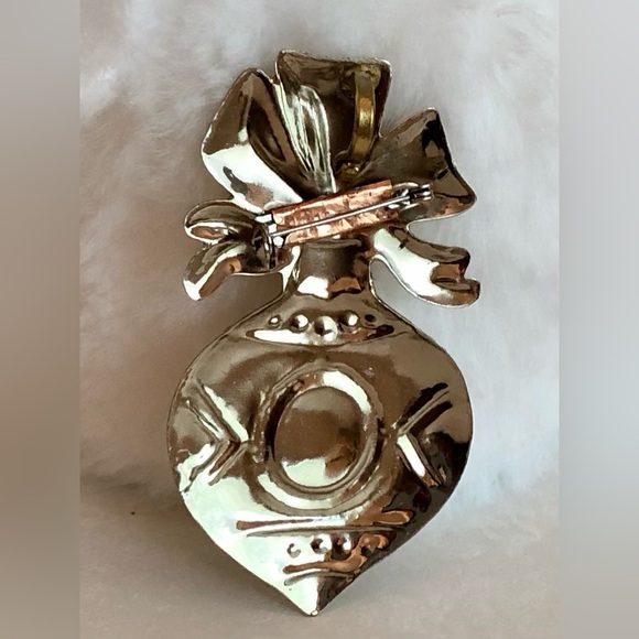 Vintage Mixed Metals Ornament Shape Brooch/Pendant - Picture 9 of 11